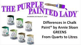 Comparing Annie Sloan Chalk Paint ® in Quarts and Litres - Green Colors