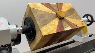 Amazing Woodturning Crazy - Crazy Manual Skills Of Carpenter Who Specialize In Making Wood On Lathe