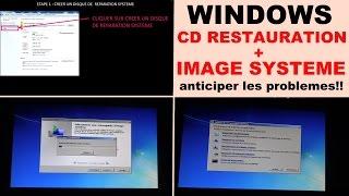 sauvegarde de windows (image système+cd de restauration) anticiper les gros plantage