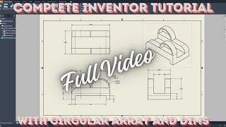 Complete Inventor Tutorial Video with Constraints #autocad #inventor #solidworks