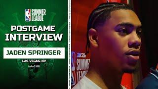 Jaden Springer Feels READY for Minutes with Celtics | Summer League