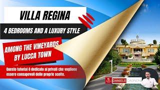 VILLA REGINA, 4 bedrooms and a luxury style among the vineyards by Lucca Town.