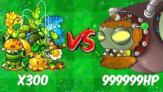 300 Plants VS 9999 HP Dr.Zomboss - Who Will Win? PVZ 1 Hybrid Challenge