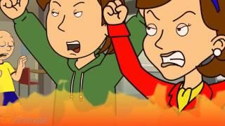 Caillou Destroy's Chuck E. Cheese's/ Grounded! (THERE MIGHT BEEN AN ERROR AT 0:28!)