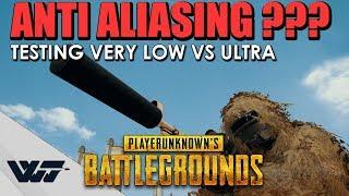 TEST: ANTI-ALIASING Very low OR ultra? Side-by-side comparison, PUBG