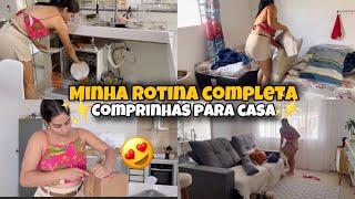  ROTINA COMPLETA DO DIA A DIA , SEM MUITA BAGUNÇA  COMPRINHAS CUIDADOS COM CABELO 