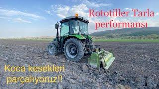 HİSARLAR ALABORA İLE MISIR TARLASI HAZIRLIĞI / DEUTZ FAHR 4055E ROTOVATÖR PERFORMANSI