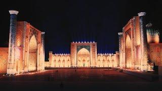 Uzbekistan, Samarkand, Registan. 3D show. Full ENGLISH version