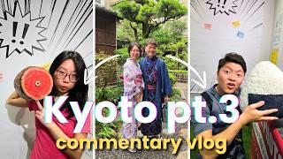 KYOTO VLOG 3  (+HOW MUCH WE SPENT) | kimono rental, matcha ceremony, nishiki market, 3D fake food+