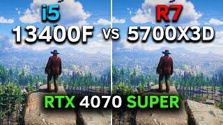 Core i5 13400F vs Ryzen 7 5700X3D | RTX 4070 SUPER | Test In 12 Games | 2024
