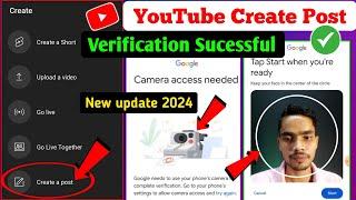 Create a post Verification problem solved  | YouTube One Time Verification Needed | Youtube verify