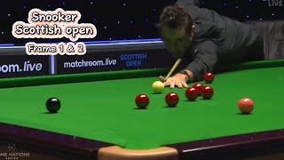 Snooker Scottish open Ronnie O’Sullivan vs Mark Selby ( frame 1 & 2).