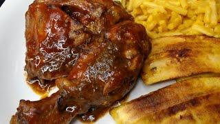 HOW TO MAKE JERK BBQ CHICKEN | FRY  PLANTAIN | TIONIA STYLES