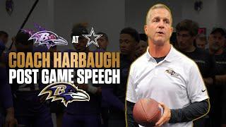 John Harbaugh's Locker Room Speech After Cowboys Win | Baltimore Ravens