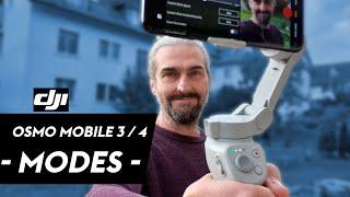 DJI Osmo Mobile 3 & OM 4 - Tips & Tricks - Gimbal Modes Tutorial