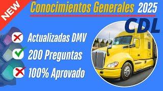 Examen CDL Conocimientos Generales 2025.Aprobarás con Estas Preguntas