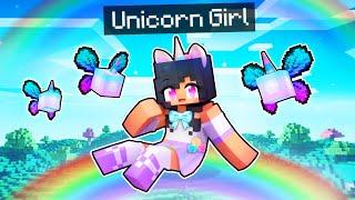 Playing Minecraft As My UNICORN GIRL!