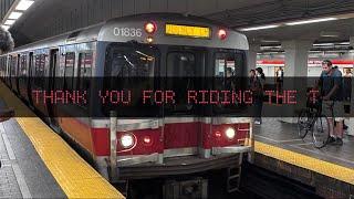 MBTA Bombardier 01800 Series Red Line Train Auto Announcements - Ashmont to Alewife