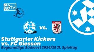 21. Spieltag Regionalliga Südwest 2024/25 Spielbericht Stuttgarter Kickers - FC Giessen