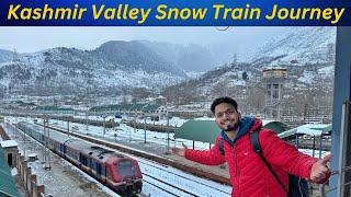 Train Journey In Heaven Kashmir | Most Luxury Vistadome Coach Snow Journey | Banihal To Srinagar