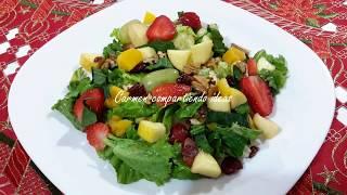 Ensalada de lechuga con fruta 