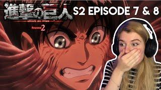 Attack on Titan S2 Episode 7 & 8 Reaction [EREN VS ARMOURED TITAN]