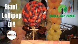 CANDYLAND DECORATION IDEAS | DOLLAR TREE DIY | GIANT LOLLIPOPS DIY #shorts #candy #birthdayparty