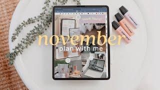 ️ November Digital Plan with me | + free stickers pack ! 