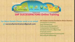 SAP Successfactors Training