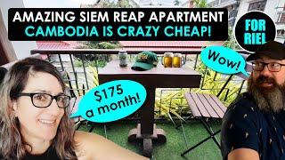 Amazing $175 apartment in Siem Reap, Cambodia! Full tour! So cheap! June 2023 #ForRiel