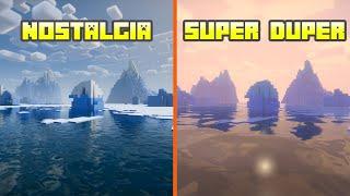 Nostalgia vs Super Duper Vanilla | Shader Comparison