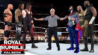 FULL MATCH - Roman Reigns & Braun Strowman & Omos vs The Undertaker & Kane & Goldberg - WWE 2023