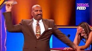 Answers That Make STEVE HARVEY Throw His Card On FAMILY FEUD USA! | VIRAL FEED