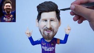 How to Sculpt a Cartoon Portrait of Lionel Messi in Clay｜polymer clay｜Kay's Clay