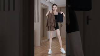 Layered Design Short Sleeve Shirt for women & girls#shorts#trending #youtubeshort#korean@ZoeStyle1