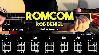 RomCom - Rob Deniel | Easy Guitar Chords Tutorial For Beginners (CHORDS & LYRICS) #guitarlessons