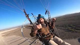 PARAMOTOR CRASH: (FULL VIDEO) MOTORIZED PARAGLIDER TEXAS DESERT | ENCHANTED ROCK STATE PARK, AUSTIN