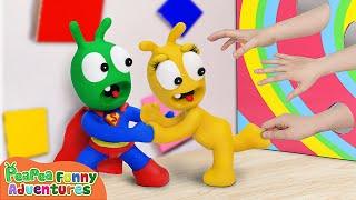 Pea Pea Became Superhero Kid and Helps Friends - Kids Cartoon - Pea Pea Funny Adventures