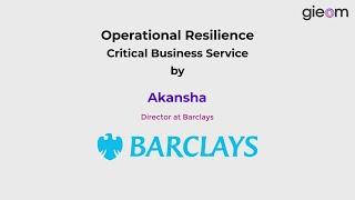 Operational Resilience - Critical Business Service