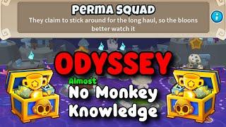 Odyssey Hard Mode | BTD6 Tutorial | almost No Monkey Knowledge |  Perma Squad