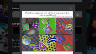 Pick the image of the striped cube and the checkered heart