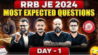 RRB JE 2024 | Most Expected Questions For RRB JE CBT- 1 | Day -1 | RRB JE Non Tech Preparation