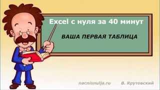 Excel с нуля за 40 минут: Ваша первая таблица