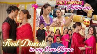 My FIRST Diwali in MY OWN HOME Dhanteras Gold Shopping! Bestfriend Surprise & Gifts! Wholesome VLOG