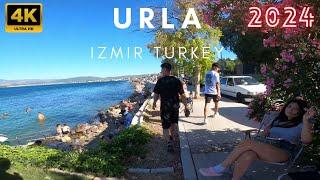 Urla, Turkey walking tour 4k 60 FPS | Urla Beach street walk