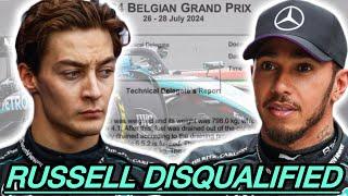 George Russell DISQUALIFIED FROM The F1 Belgian GP | Lewis Hamilton Takes the Win!