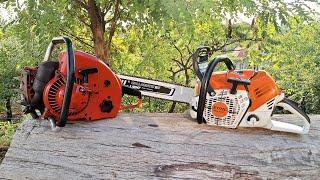 1967 versus 2020 - Dolmar CC vs Stihl MS 500i (same chain, .375 8 pin both)