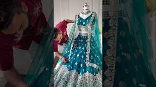 Mid Green color Sequence Embroidery work Designer Lehenga choli || www.blfabric.com