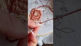 Quick french knot tutorial #embroidery #handembroidery #handmade #stitch #art #craft #flowers