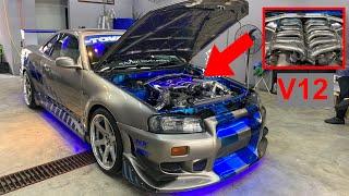 Nissan Skyline R34 with A V12 ENGINE! | 2 Fast 2 Furious (Paul Walker Edition)